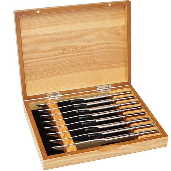 NIB WÜSTHOF 8-Piece Stainless Mignon Steak Knife Set - Picture 1 of 6